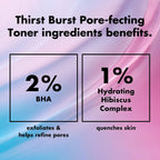 e.l.f. SKIN Thirst Burst Pore-fecting Toner. Hydrating for Face. Smooths. Plumps & Minimizes Pores. Infused with Salicylic Acid. Vegan & Cruelty-Free