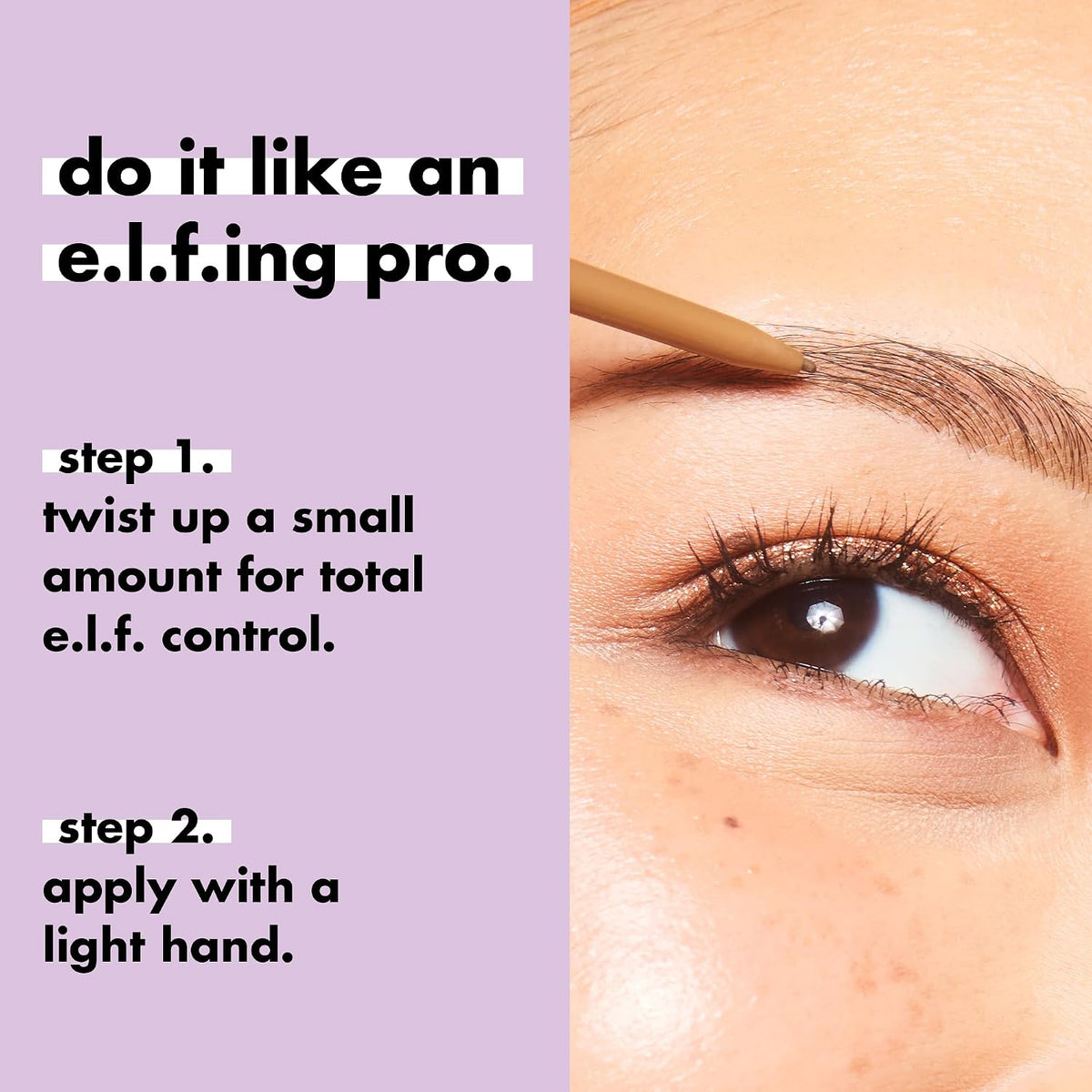 e.l.f. Micro-Fine Brow Pencil. Black | Waterproof Brow Color & Spoolie For Shaping Brows & Creating A Feathered Natural-Looking Finish. Vegan & Cruelty-Free