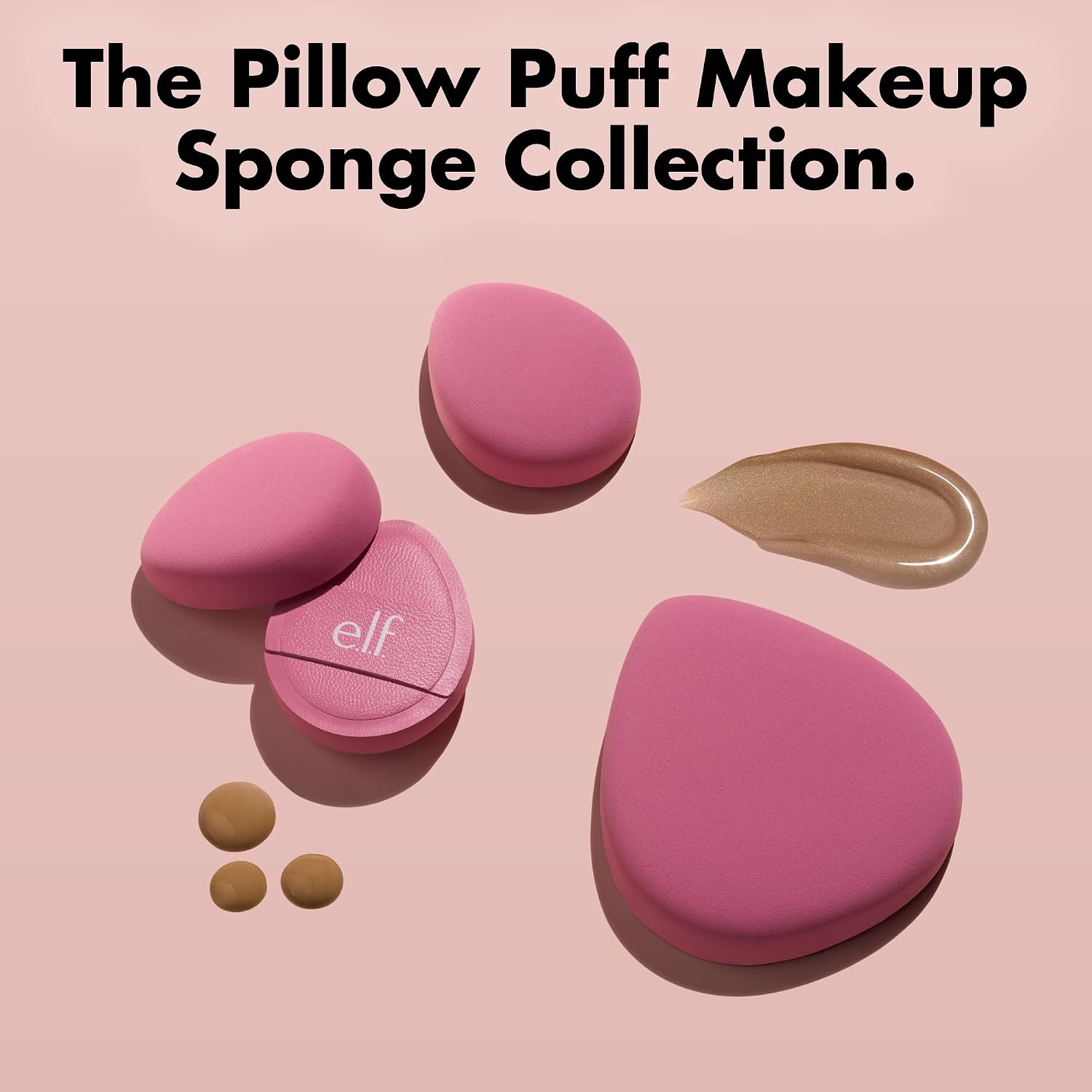 e.l.f. Pillow Puff Concealer Sponge. Beauty Blender For Streak-Free. Even. Makeup Application With Airbrushed Finish. Latex-Free. Vegan & Cruelty-Free