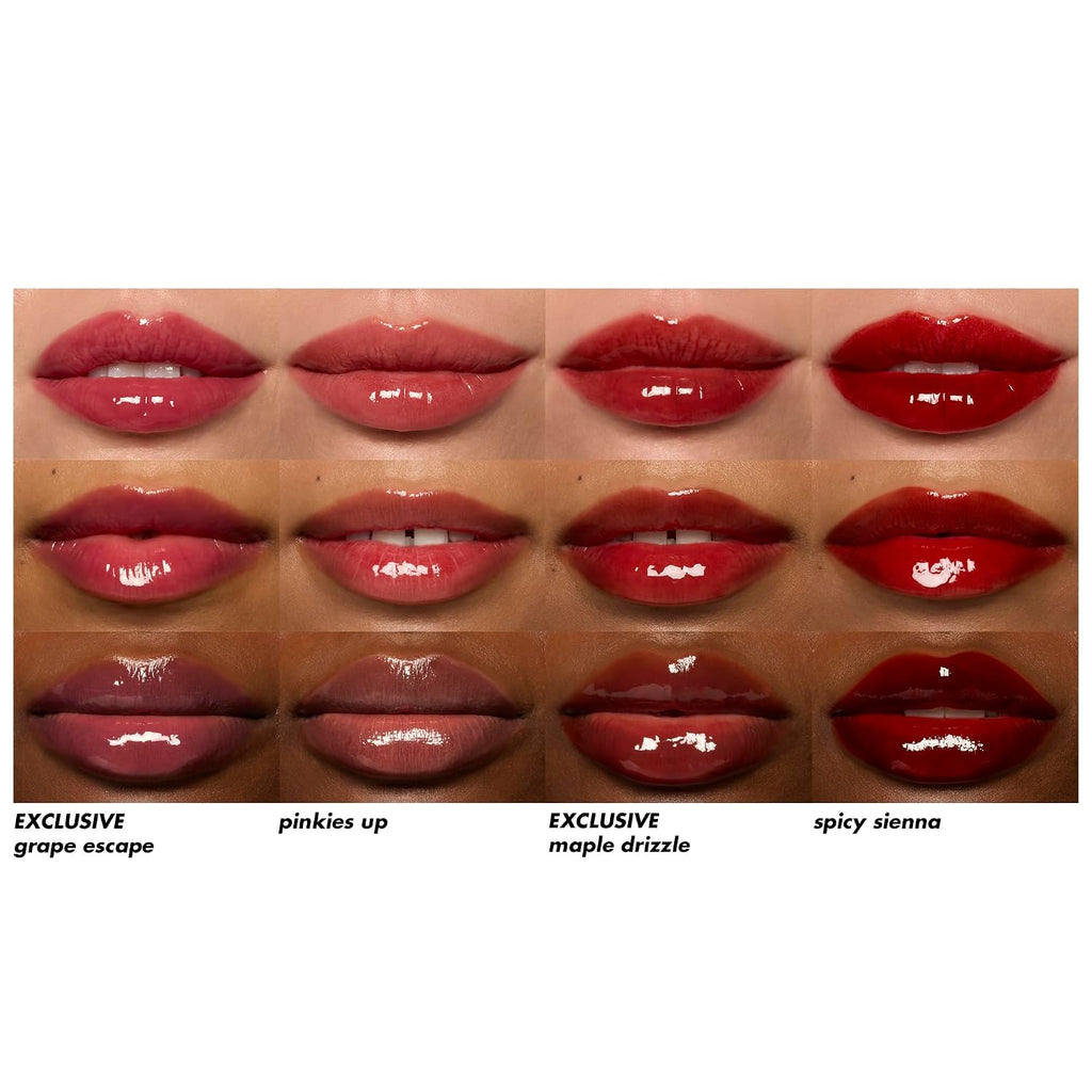 e.l.f. Glossy Lip Stain Shades 4 Days Kit | Long-Lasting Lip Stains For A Sheer Pop Of Color & Subtle Gloss Finish. Vegan & Cruelty-Free. 4 Shades
