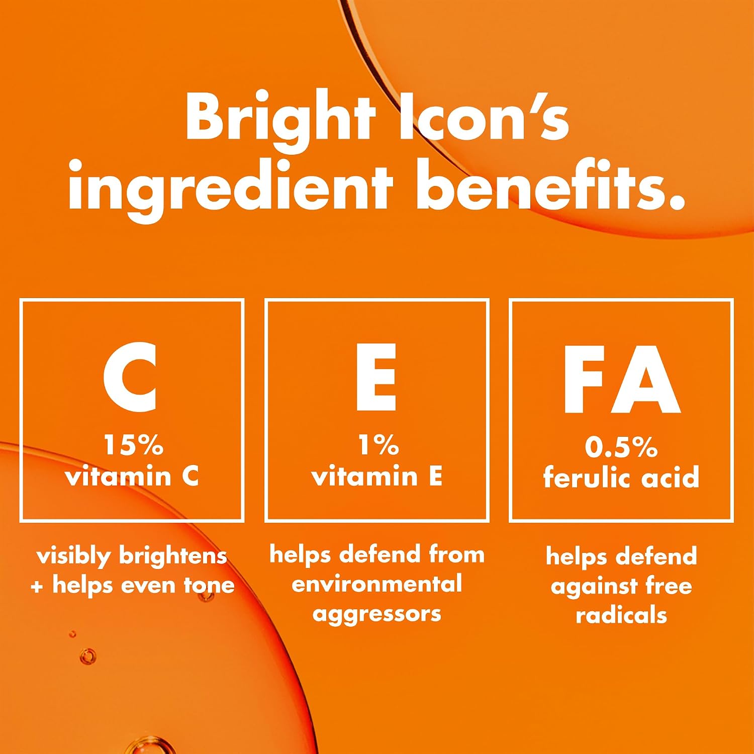 e.l.f. SKIN Bright Icon Vitamin C + E + Ferulic Serum. 1 oz | Brightening Serum with 15% Vitamin C. 1% Vitamin E & 0.5% Ferulic Acid. Helps the Look of Dark Spots. Vegan & Cruelty-Free
