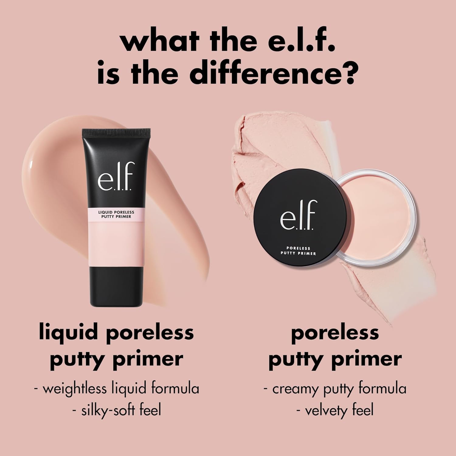 e.l.f. Liquid Poreless Putty Primer. Universal Sheer | Lightweight Face Primer For Long-lasting Makeup Wear. Creates A Smooth Complexion. Vegan & Cruelty-free