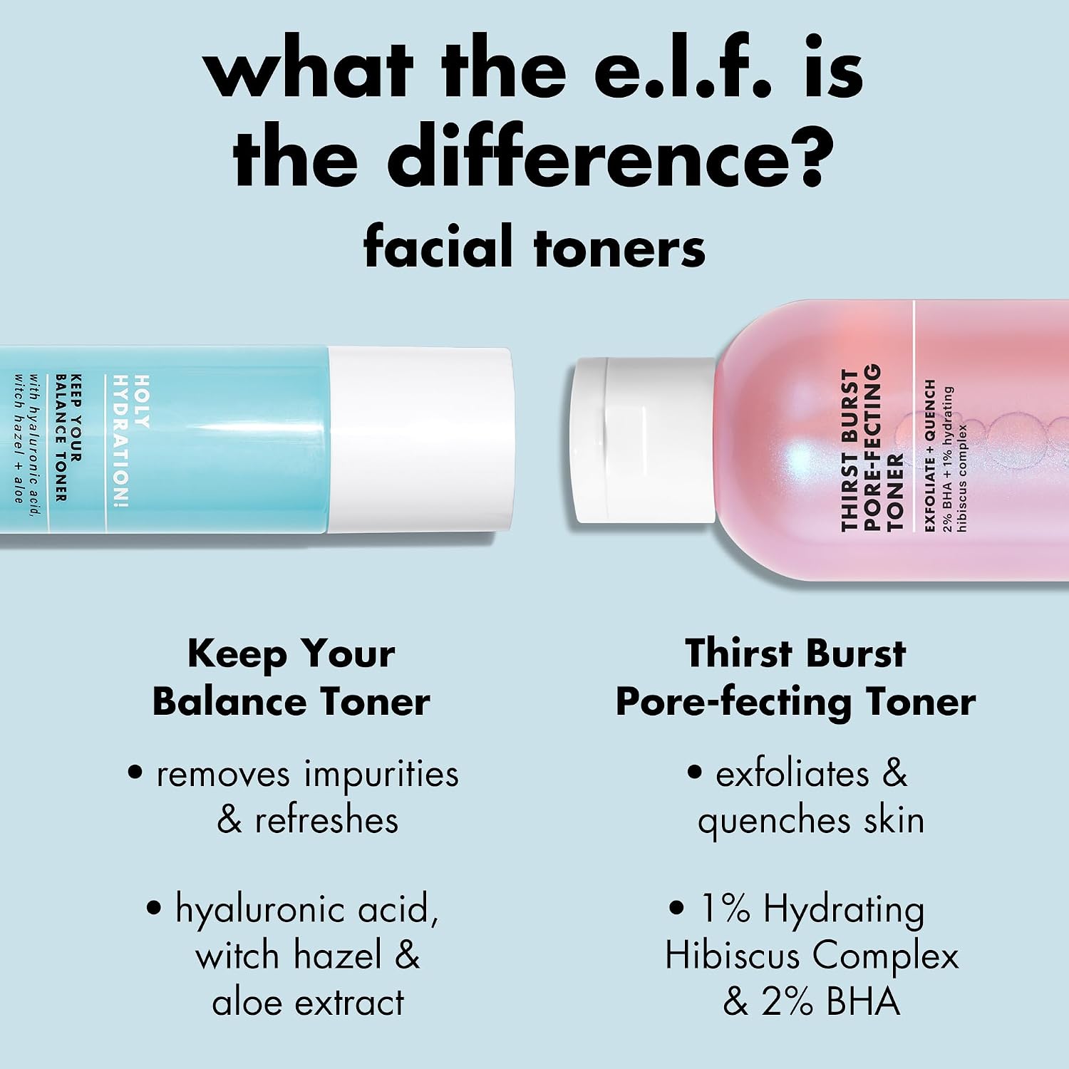 e.l.f. SKIN Thirst Burst Pore-fecting Toner. Hydrating for Face. Smooths. Plumps & Minimizes Pores. Infused with Salicylic Acid. Vegan & Cruelty-Free