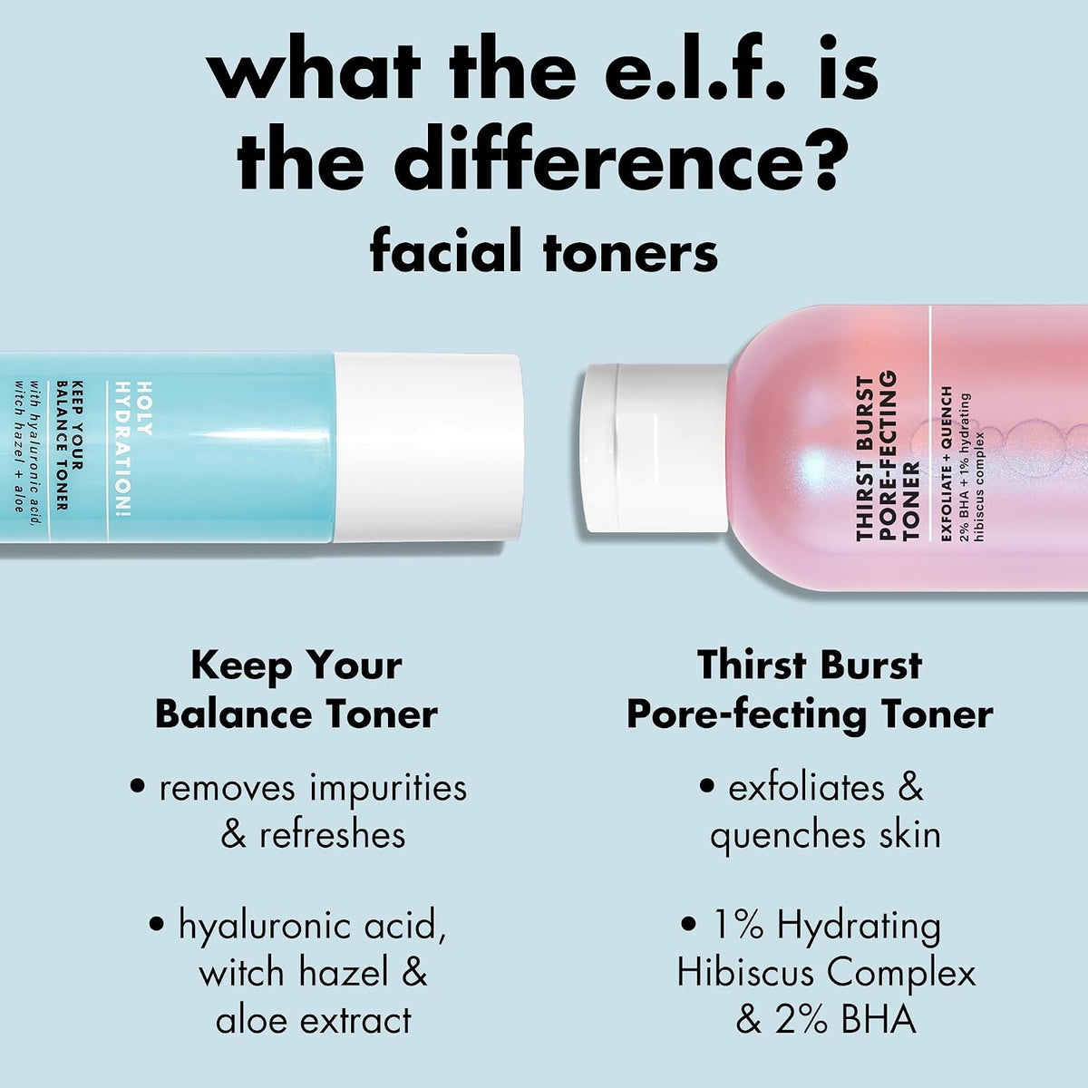 e.l.f. SKIN Thirst Burst Pore-fecting Toner. Hydrating for Face. Smooths. Plumps & Minimizes Pores. Infused with Salicylic Acid. Vegan & Cruelty-Free