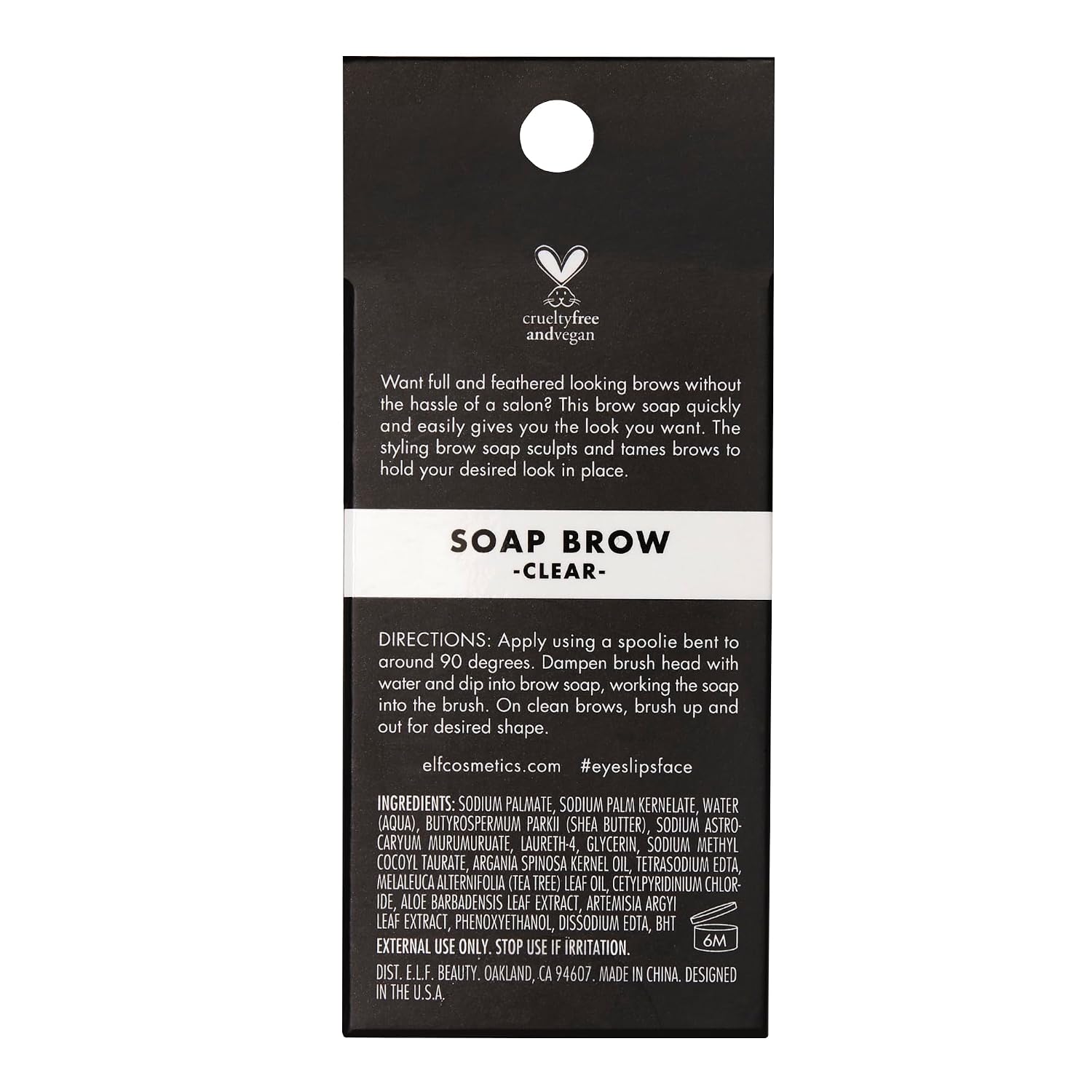 e.l.f. Soap Brow. Clear Brow Pomade For Shaping & Taming Brows To Stay Put. Long-Wear With Firm Hold. Universal Color. Vegan & Cruelty-Free