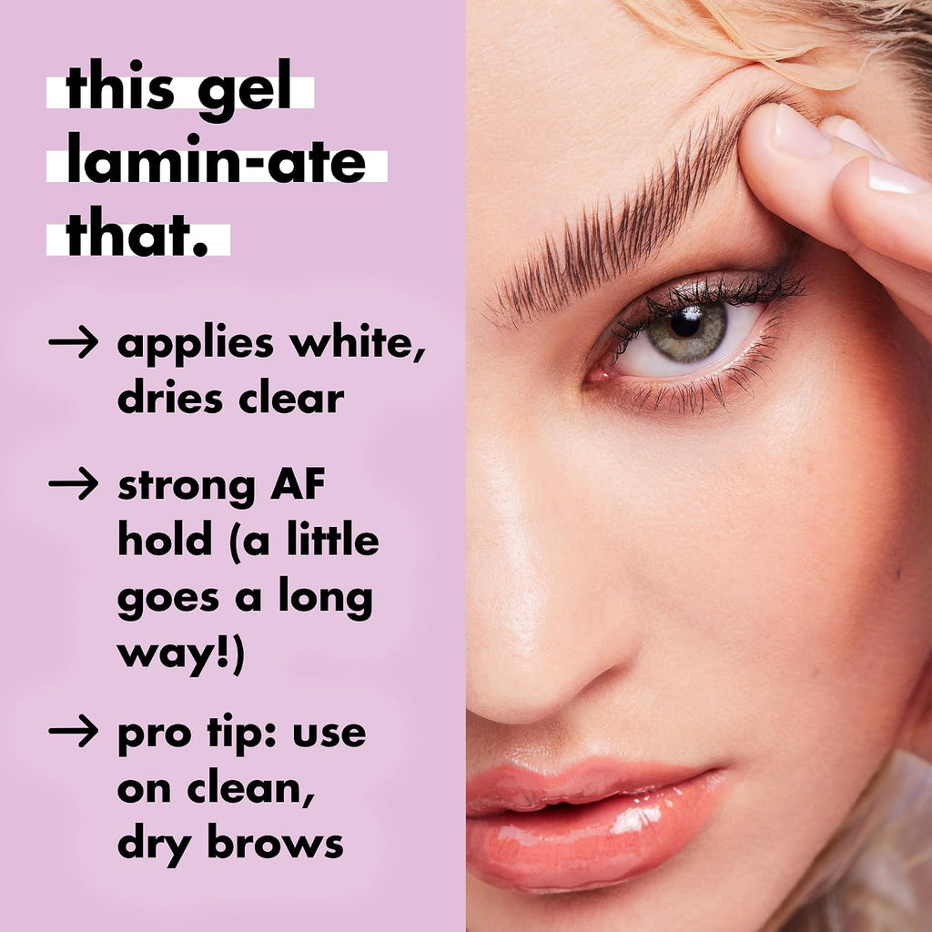 e.l.f. Brow Laminating Gel | Strong-Hold. Clear-Drying & Water-Resistant Brow Gel Creates Laminated Brows. Comb & Sculpt Brows. Vegan & Cruelty-free