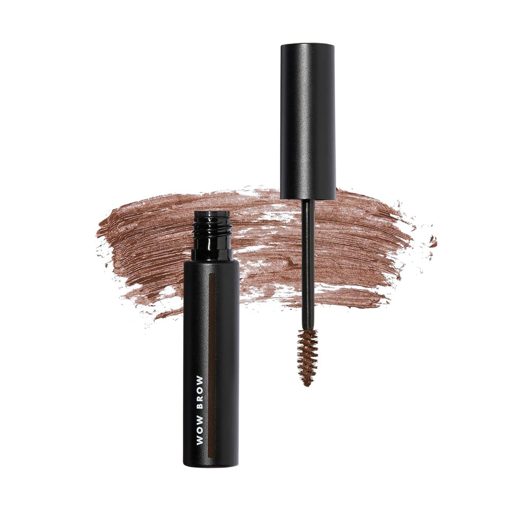 e.l.f. Wow Brow Gel. Volumizing. Buildable. Wax-Gel Hybrid. Creates Full. Voluminous-Looking Brows. Locks Brow Hairs In Place. Brunette