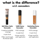 e.l.f. Soft Glam Satin Concealer. Medium Coverage. 10 Fair Cool | Hydrating Hyaluronic Acid & 1% Hibiscus Complex. Crease-Resistant. Lightweight Formula. Vegan & Cruelty-Free