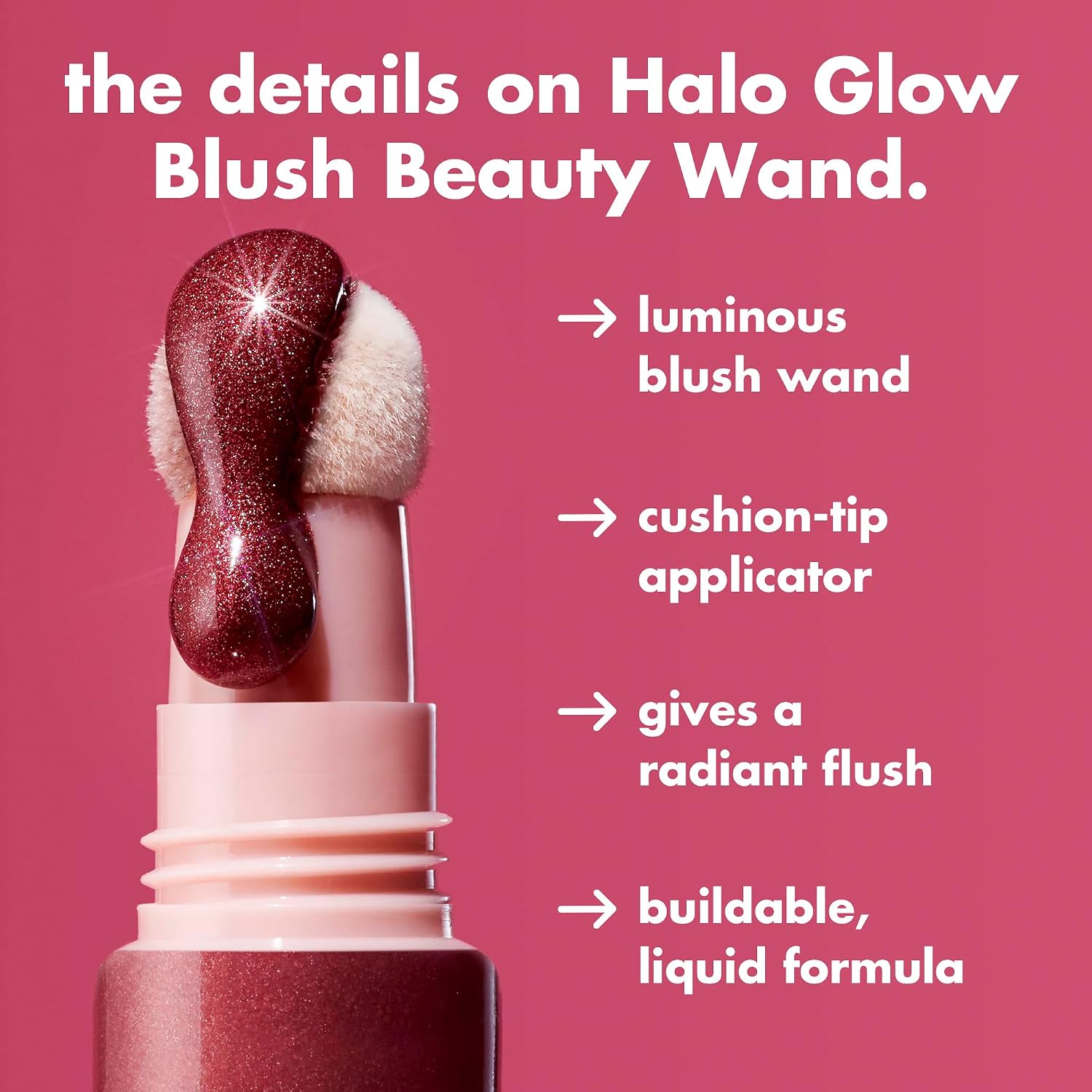 e.l.f. Halo Glow Blush Beauty Wand. Pink-Me-Up | Liquid Blush Wand For Radiant. Flushed Cheeks. Infused With Squalane. Vegan & Cruelty-free