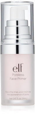 e.l.f. Poreless Face Primer - Large. Silky. Skin-Perfecting. Lightweight. Long Lasting. Absorbs Quickly. Smooths. Preps. Creates Flawless Base. Infused with Tea Tree and Vitamins A & E. 1.01 Fl Oz
