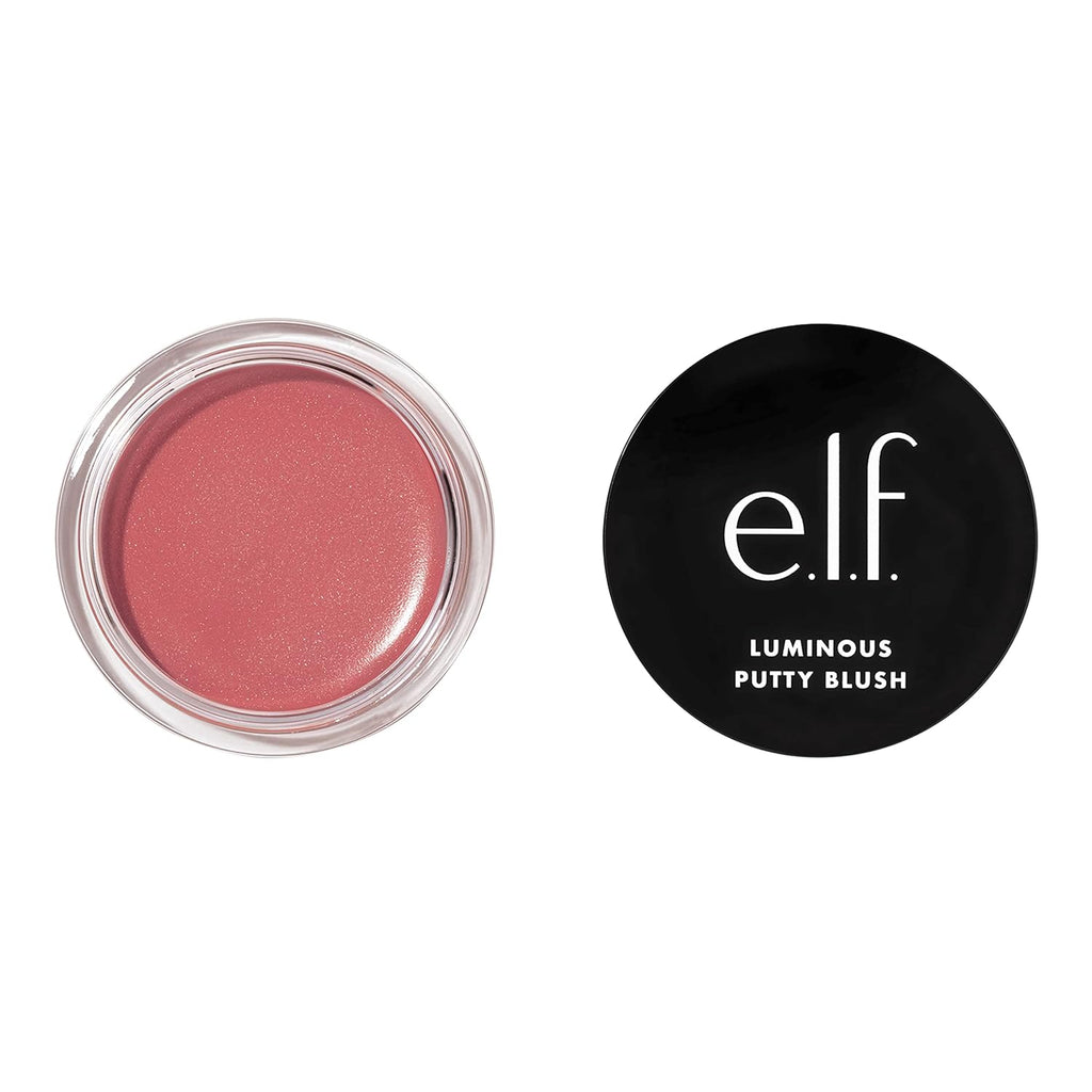 e.l.f. Luminous Putty Blush. Putty-to-Powder. Buildable Blush With A Subtle Shimmer Finish. Highly Pigmented & Creamy. Vegan & Cruelty-Free. Bermuda