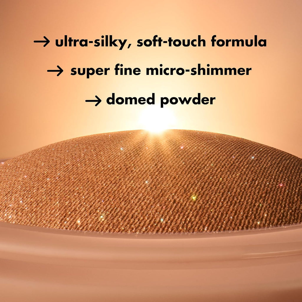 e.l.f. Halo Glow Silky Powder Highlighter. Long-Lasting Luminous Face Finish. Cake-Resistant With Micro-Shimmer. Vegan & Cruelty-Free. Bronzed Baddie