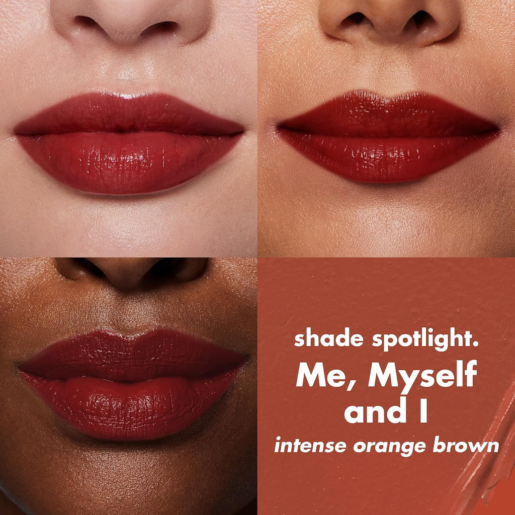 e.l.f. O Face Satin Lipstick. Richly Pigmented. Nourishing & Long-Lasting Creamy Lipstick. Infused With Jojoba. Vegan & Cruelty-Free. Me. Myself And I
