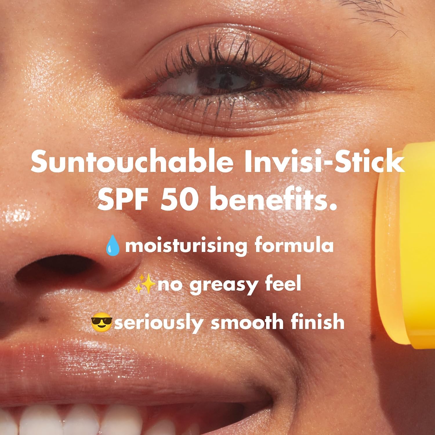 e.l.f. SKIN Suntouchable Invisi-Stick Face Sunscreen SPF 50. Clear. Lightweight with Sunflower Seed Oil. Vegan & Cruelty-Free