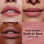 e.l.f. Cream Glide Lip Liner. Creamy High-Pigment. Truth or Bare | Semi-Matte Finish. Creamy Application. Smooth Glide Lip Pencil. Defines & Shapes. Vegan & Cruelty-Free