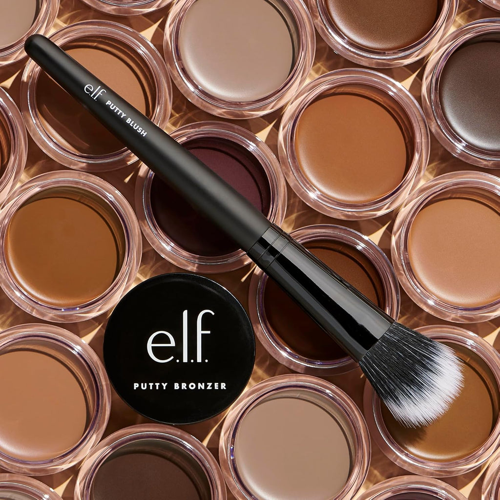 e.l.f. Putty Blush Brush. Makeup Brush For Putty & Cream Formulas. Easily Applies Blush & Bronzer For An Airbrushed Look. Vegan & Cruelty-Free