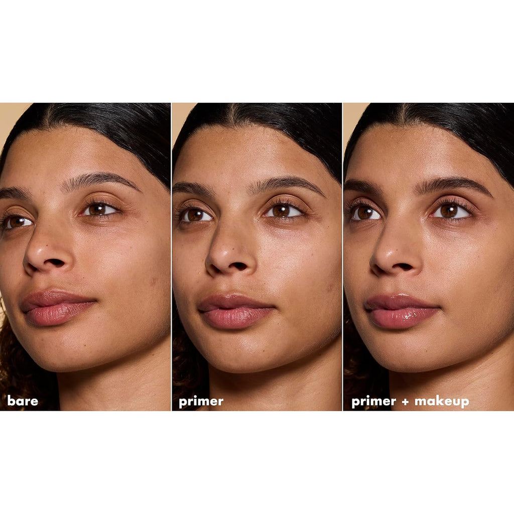 e.l.f. Poreless Face Primer - Large. Silky. Skin-Perfecting. Lightweight. Long Lasting. Absorbs Quickly. Smooths. Preps. Creates Flawless Base. Infused with Tea Tree and Vitamins A & E. 1.01 Fl Oz