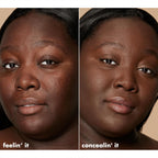 e.l.f. Hydrating Camo Concealer. Full Coverage. Rich Ebony | Satin Finish. Under-Eye & Blemish Coverage. Hydrating Formula. Long-Lasting Wear. Non-Creasing. Vegan & Cruelty-Free