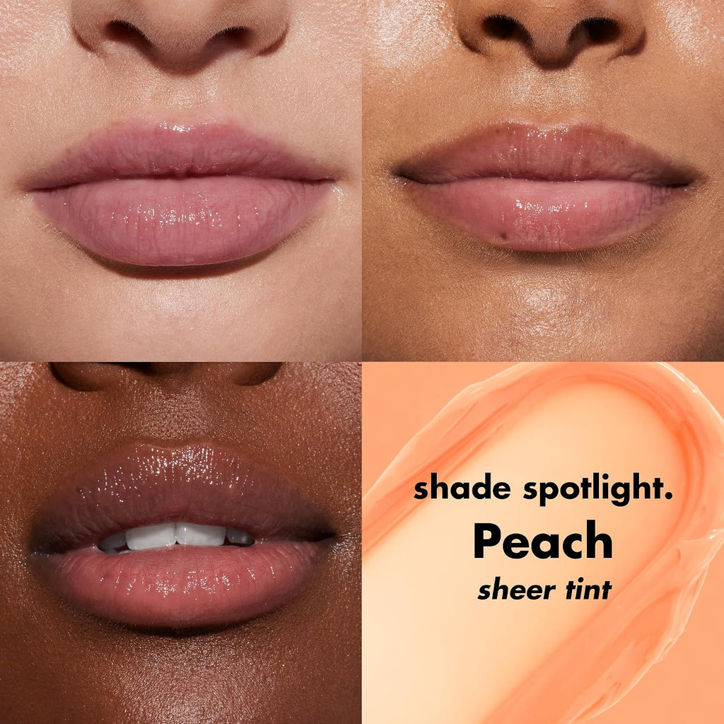 e.l.f. Squeeze Me Lip Balm. Peach | Moisturizing Lip Balm For A Sheer Tint Of Color. Infused With Hyaluronic Acid. Vegan & Cruelty-free