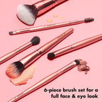 e.l.f. Flawless Face Kit. 6-Piece Brush Collection. Brushes For Face. Eyes & Brows. Vegan & Cruelty-Free