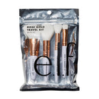 e.l.f. Rose Gold Travel Brush Kit | 4-Piece Brush Set For Concealer. Blush. Highlighter. Eyeshadow & more. Travel-Sized. Vegan & Cruelty-Free