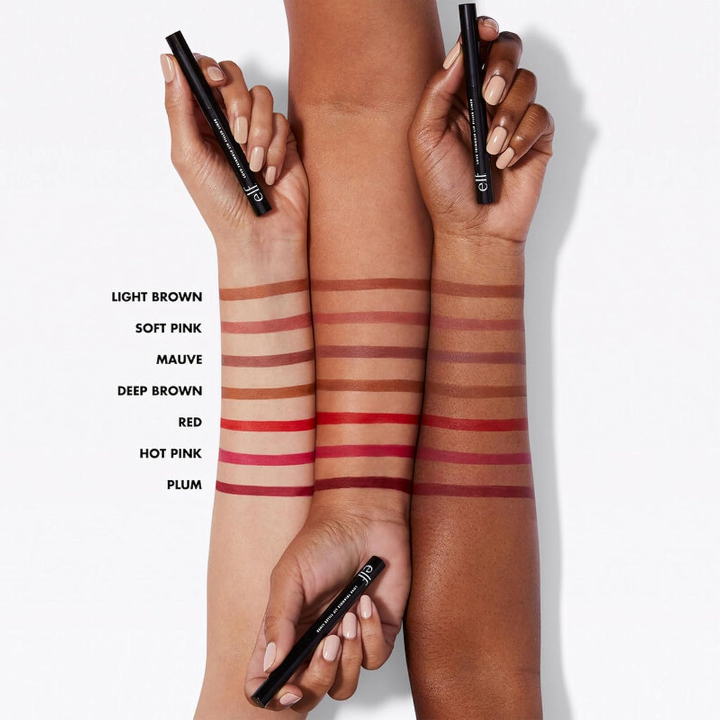 e.l.f. Love Triangle Lip Filler Liner. 2-in-1 Lipliner Pencil For Sculpting & Filling. Long-Lasting Intense Color. Vegan & Cruelty-Free. Mauve