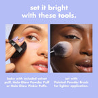 e.l.f. Set it Bright Powder Quad. Fair | Brightening Loose Setting Powder. Bakes. Blurs & Sets for Soft-Matte Radiance. Velvet Puff Included. Vegan & Cruelty-Free