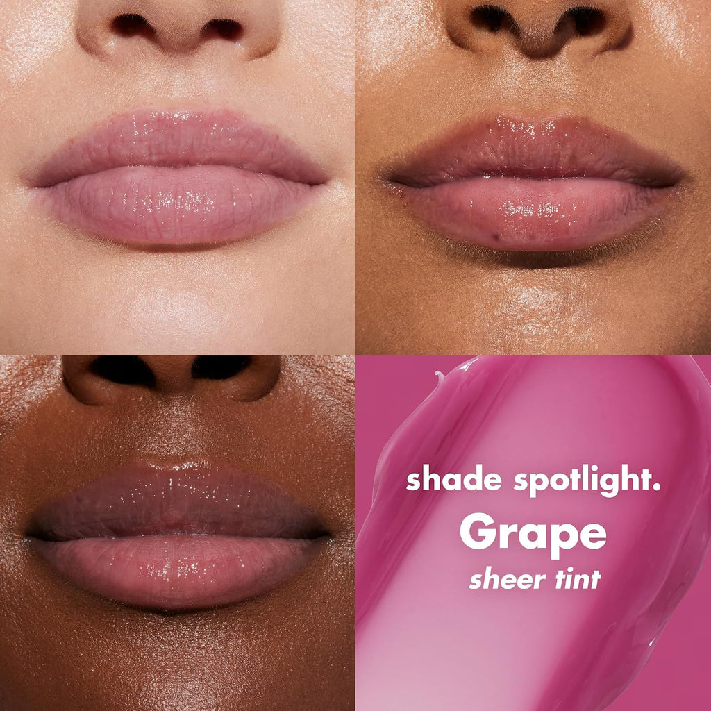 e.l.f. Squeeze Me Lip Balm. Grape | Moisturizing Lip Balm For A Sheer Tint Of Color. Infused With Hyaluronic Acid. Vegan & Cruelty-free