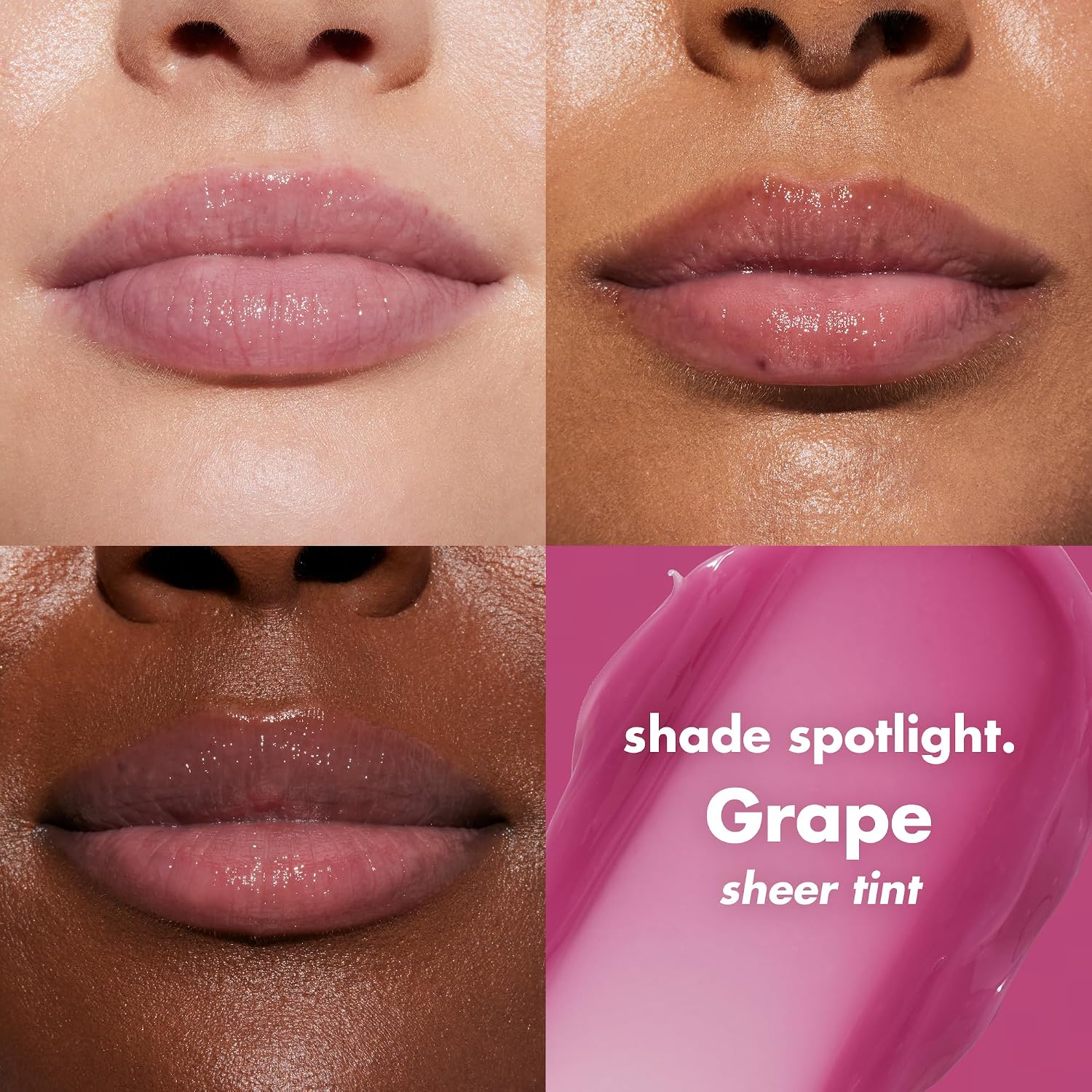 e.l.f. Squeeze Me Lip Balm. Grape | Moisturizing Lip Balm For A Sheer Tint Of Color. Infused With Hyaluronic Acid. Vegan & Cruelty-free