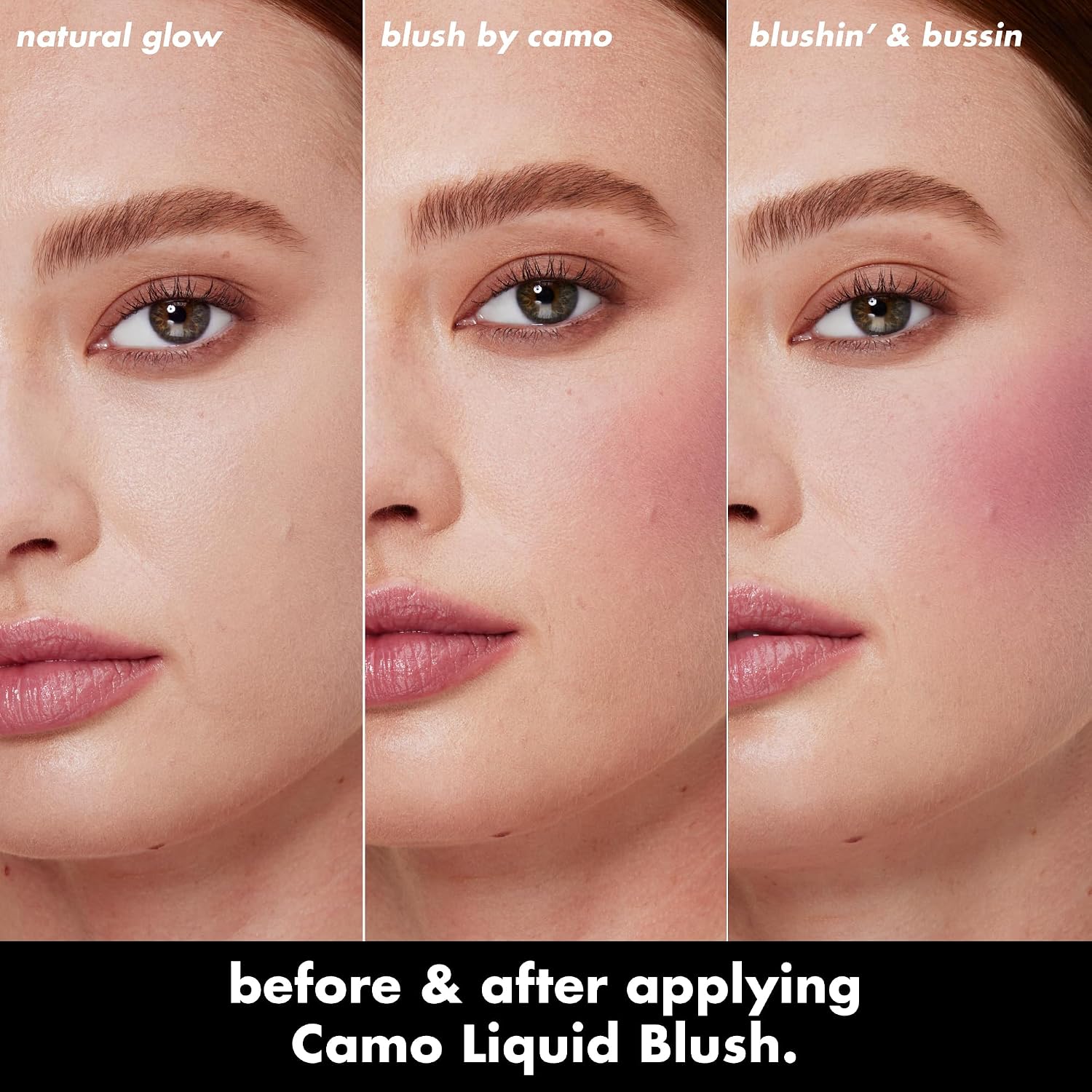 e.l.f. Camo Liquid Blush. Buildable & Blendable. Gorg Orange | Lightweight Liquid Formula. Long-Lasting Wear. High-Pigment Color. Smooth Application. Buildable. Vegan & Cruelty-Free