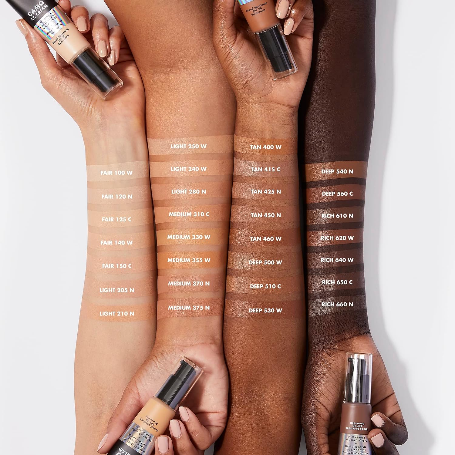 e.l.f. Camo CC Cream. SPF 30 Color-Correcting Medium-To-Full Coverage Face Foundation. Delivers An Airbrushed Finish. Vegan & Cruelty-Free. Deep 530 W
