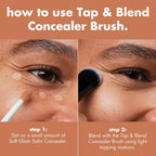 e.l.f. Tap & Blend Concealer Brush. Covers Blemishes & Dark Spots For An Airbrushed Finish With A Precision Tip. Synthetic. Vegan. & Cruelty-Free