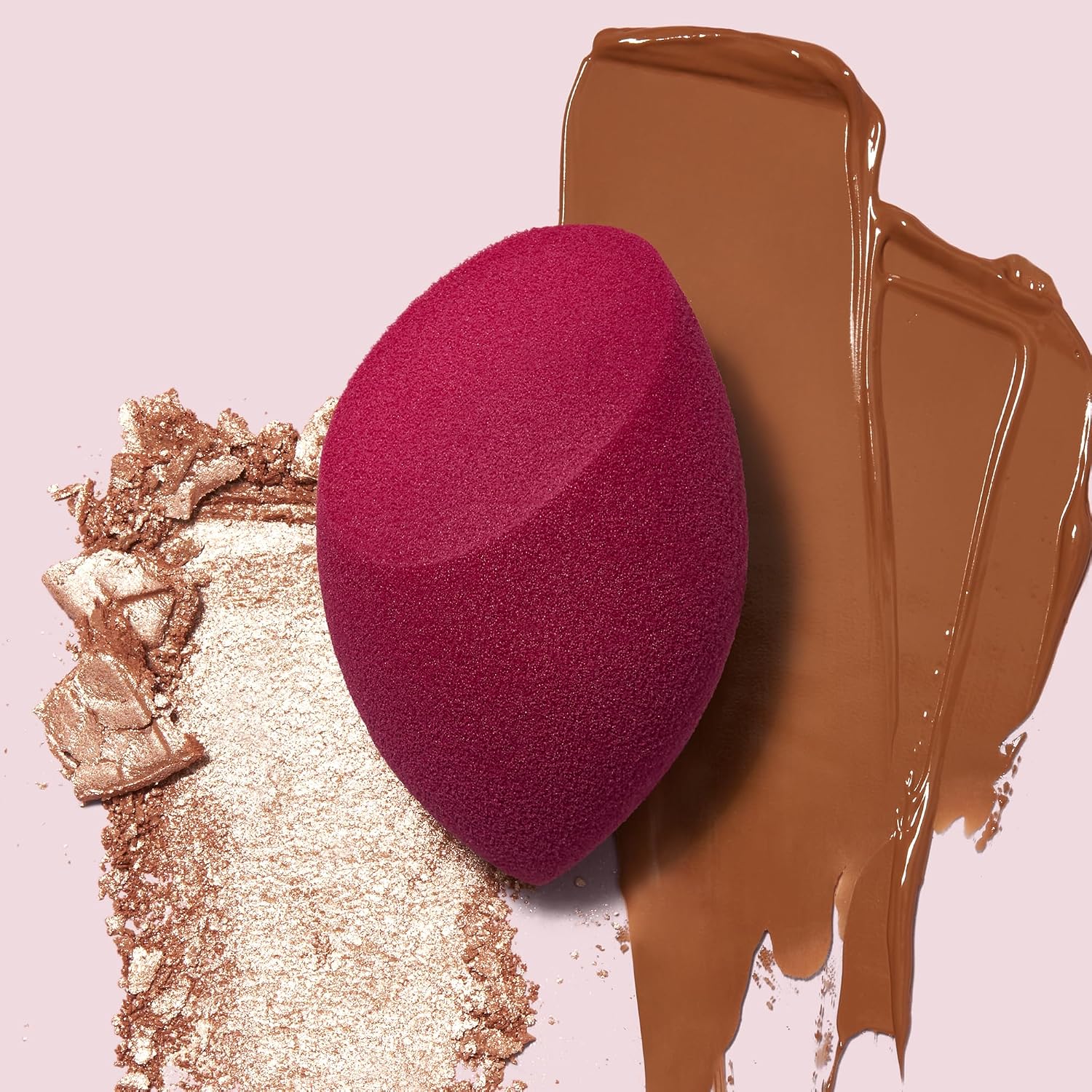 e.l.f. Total Face Blending Sponge. Latex-Free Makeup Sponge With Angled & Rounded Sides For Concealer. Foundation & more. Vegan & Cruelty-Free