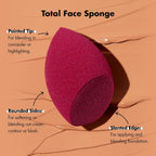 e.l.f. Total Face Sponge Duo. Plush. Multi-Sided & Latex-Free Makeup Sponges For Easy Blending Of Concealer. Highlighter & more. Vegan & Cruelty-Free