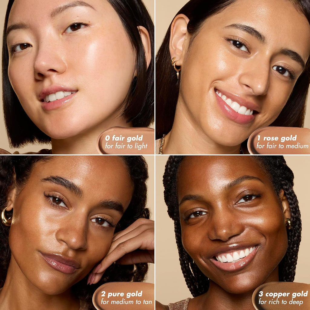 e.l.f. SKIN Bronzing Drops. Pure Gold (Golden Bronze Shimmer) | Liquid Face Tinted Serum with Vitamin E & Sunflower Oil. Shimmer Finish. Vegan & Cruelty-Free. Pure Gold