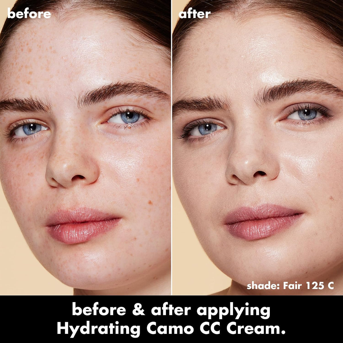 e.l.f. Hydrating Camo CC Cream. Fair 125 C | SPF 30. Color Correcting Full Coverage Foundation For A Dewy Finish. Vegan & Cruelty-Free