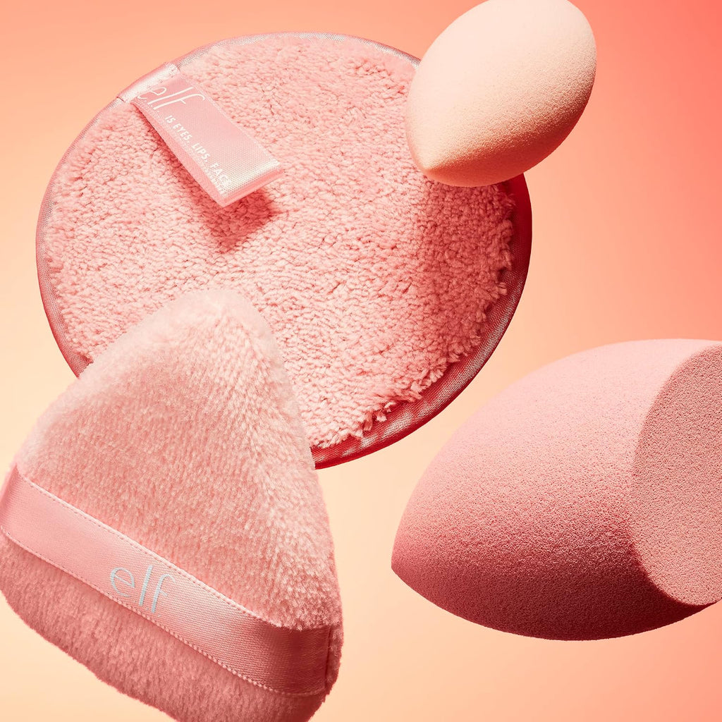 e.l.f. Sponge On. Sponge Off Kit. Four-Piece Makeup Sponge Set For Flawlessly Applying. Blending & Removing Face Makeup. Vegan & Cruelty-Free
