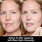 e.l.f. Soft Glam Satin Concealer. Medium Coverage. 10 Fair Cool | Hydrating Hyaluronic Acid & 1% Hibiscus Complex. Crease-Resistant. Lightweight Formula. Vegan & Cruelty-Free