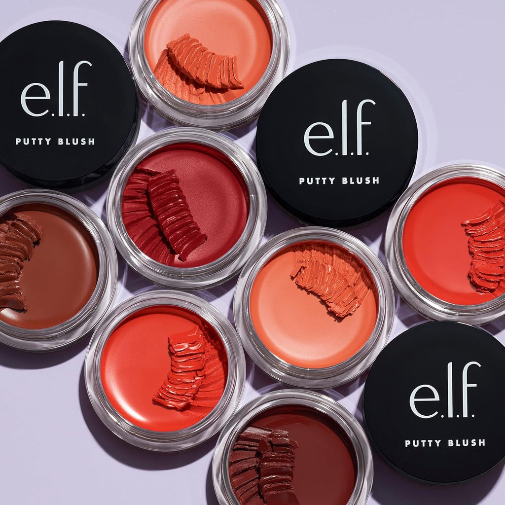 e.l.f. Putty Blush. Creamy & High-Pigment Formula For A Natural Glow. Delivers A Semi-Matte & Powder Finish. Vegan & Cruelty-Free. Bora Bora