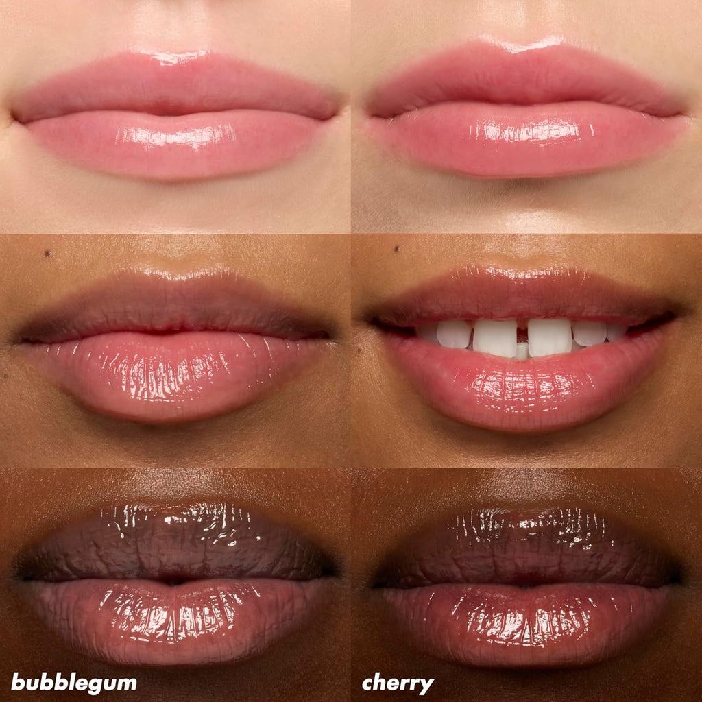 e.l.f. Squeeze Me More Lip Balm Duo. Cherry/Bubblegum | Moisturizing Balm For A Sheer Tint Of Color. Made With Hyaluronic Acid. Vegan & Cruelty-Free. Cherry & Bubblegum