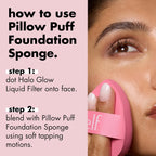 e.l.f. Pillow Puff Foundation Sponge | Bouncy. Ultra-Soft Foam Makeup Sponge For Liquid Foundation. Creates An Airbrushed Finish. Vegan & Cruelty-Free