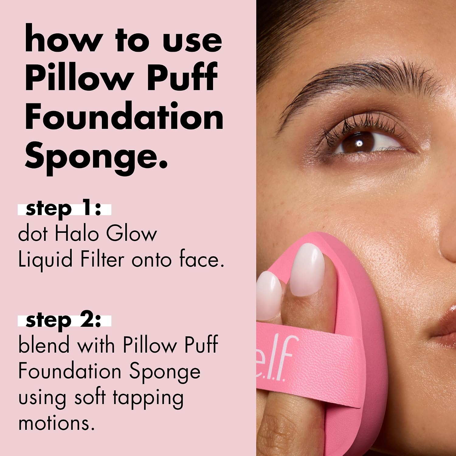 e.l.f. Pillow Puff Foundation Sponge | Bouncy. Ultra-Soft Foam Makeup Sponge For Liquid Foundation. Creates An Airbrushed Finish. Vegan & Cruelty-Free
