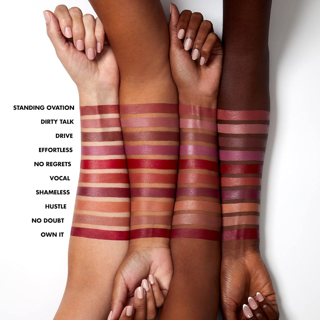 e.l.f. O Face Satin Lipstick. Richly Pigmented. Nourishing & Long-Lasting Creamy Lipstick. Infused With Jojoba. Vegan & Cruelty-Free. Me. Myself And I