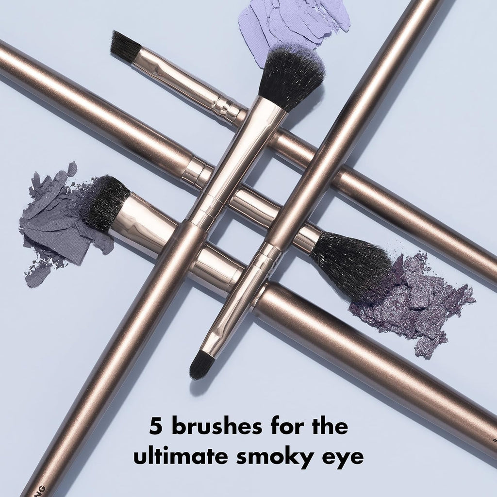 e.l.f. Smoky Eye Brush Kit. 5-Piece Makeup Brush Kit For Creating A Smoky Eye Look. Apply & Blend Eyeshadow. Vegan & Cruelty-Free