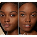 e.l.f. Hydrating Camo Concealer. Full Coverage. Rich Chocolate | Satin Finish. Under-Eye & Blemish Coverage. Hydrating Formula. Long-Lasting Wear. Non-Creasing. Vegan & Cruelty-Free