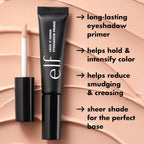 e.l.f. Lock It Down Eyeshadow Primer | Smooth Creamy Eye Makeup Primer For Long-Lasting Eyeshadow. Intensifies Color. Helps Prevent Creasing. Vegan & Cruelty-Free