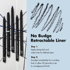 e.l.f. No Budge Retractable Eyeliner. Creamy. Ultra-Pigmented & Waterproof. Creates Bold & Defined Lines. Vegan & Cruelty-Free. Black