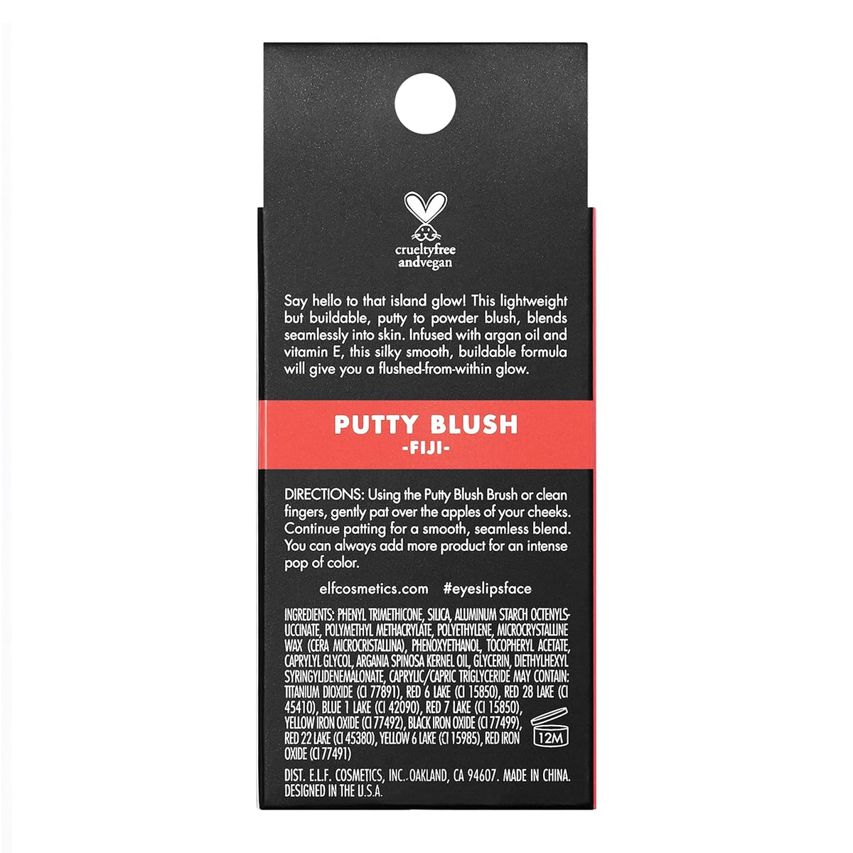 e.l.f. Putty Blush. Creamy & High-Pigment Formula For A Natural Glow. Delivers A Semi-Matte & Powder Finish. Vegan & Cruelty-Free. Fiji