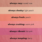 e.l.f. Primer-Infused Matte Blush. Always Vibrant | Long-Lasting. Lightweight & Buildable Powder Blush. Delivers A Matte Finish. Vegan & Cruelty-Free