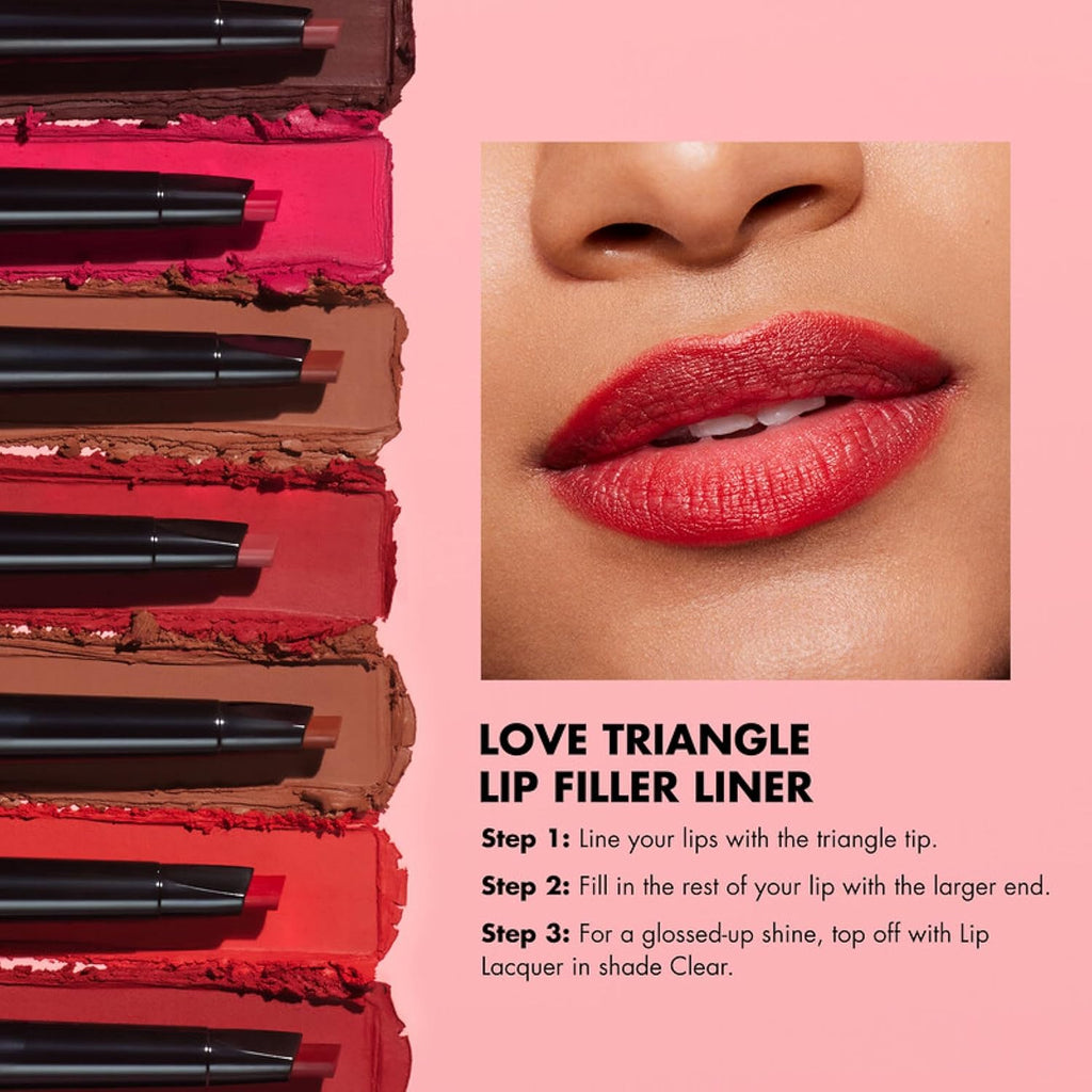 e.l.f. Love Triangle Lip Filler Liner. 2-in-1 Lipliner Pencil For Sculpting & Filling. Long-Lasting Intense Color. Vegan & Cruelty-Free. Mauve